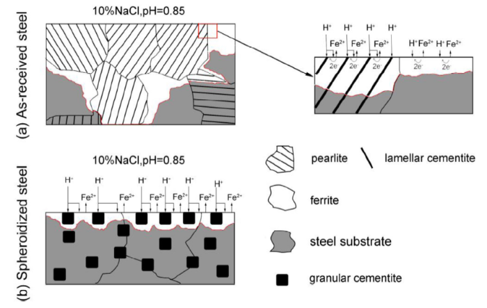 Influence of cementite spheroidization on relieving the micro-galvanic ...